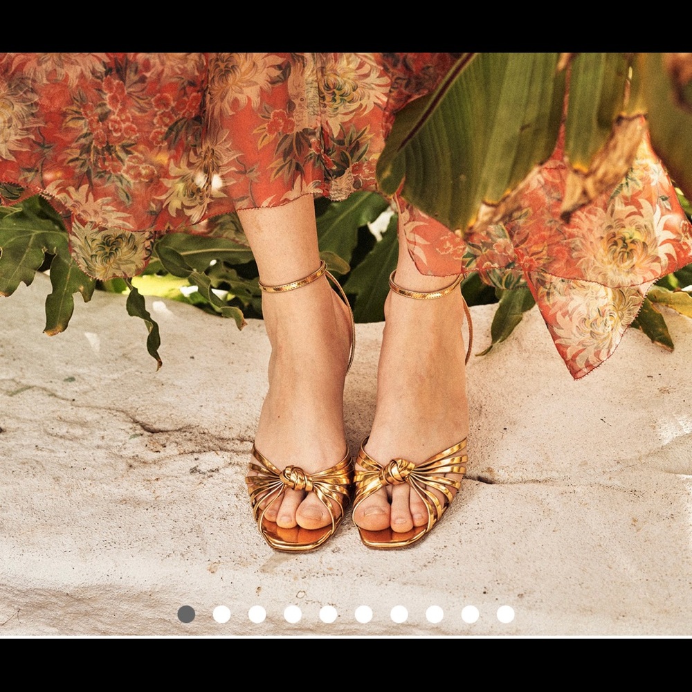 Doen Hepburn heels gold 35